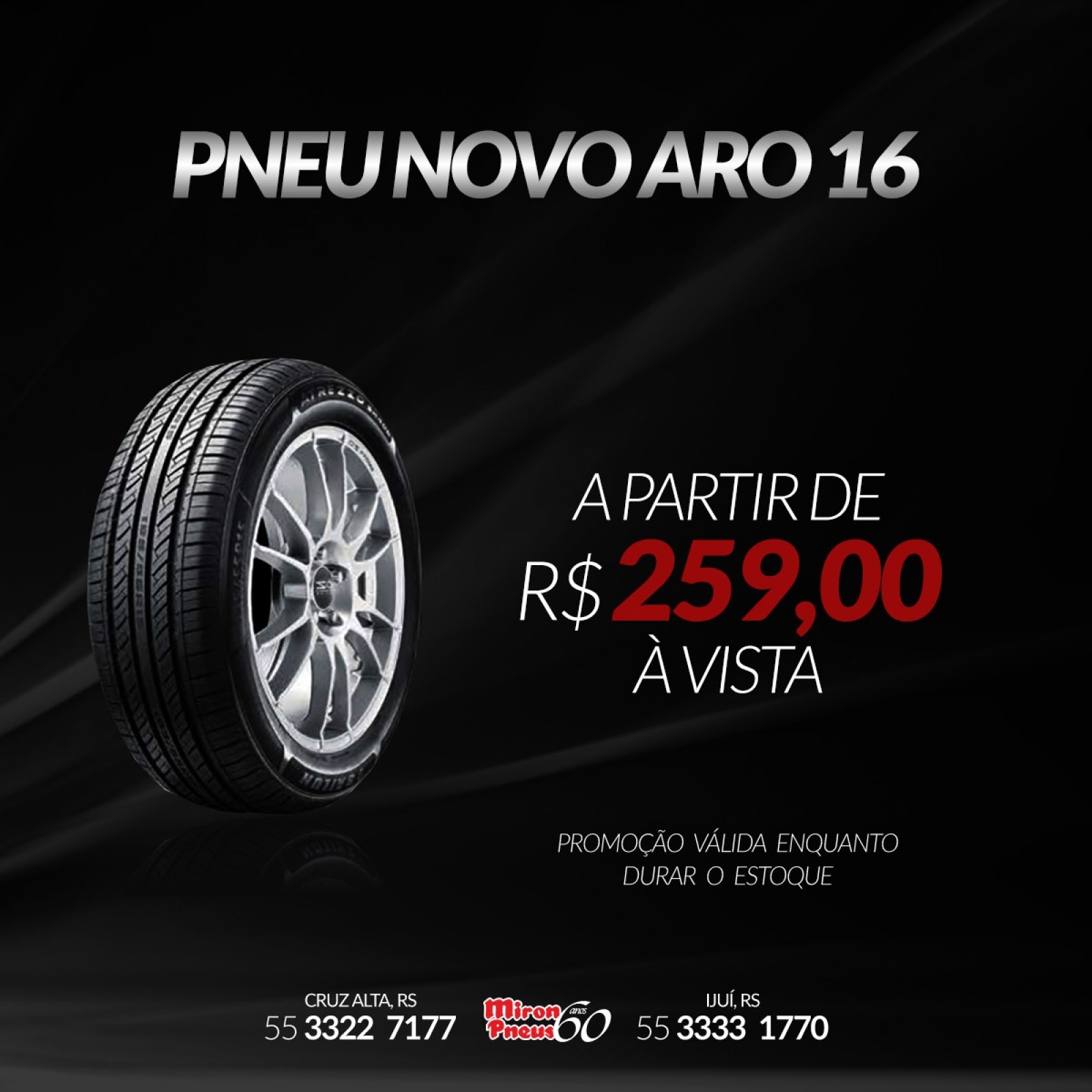 PNEU NOVO ARO 16