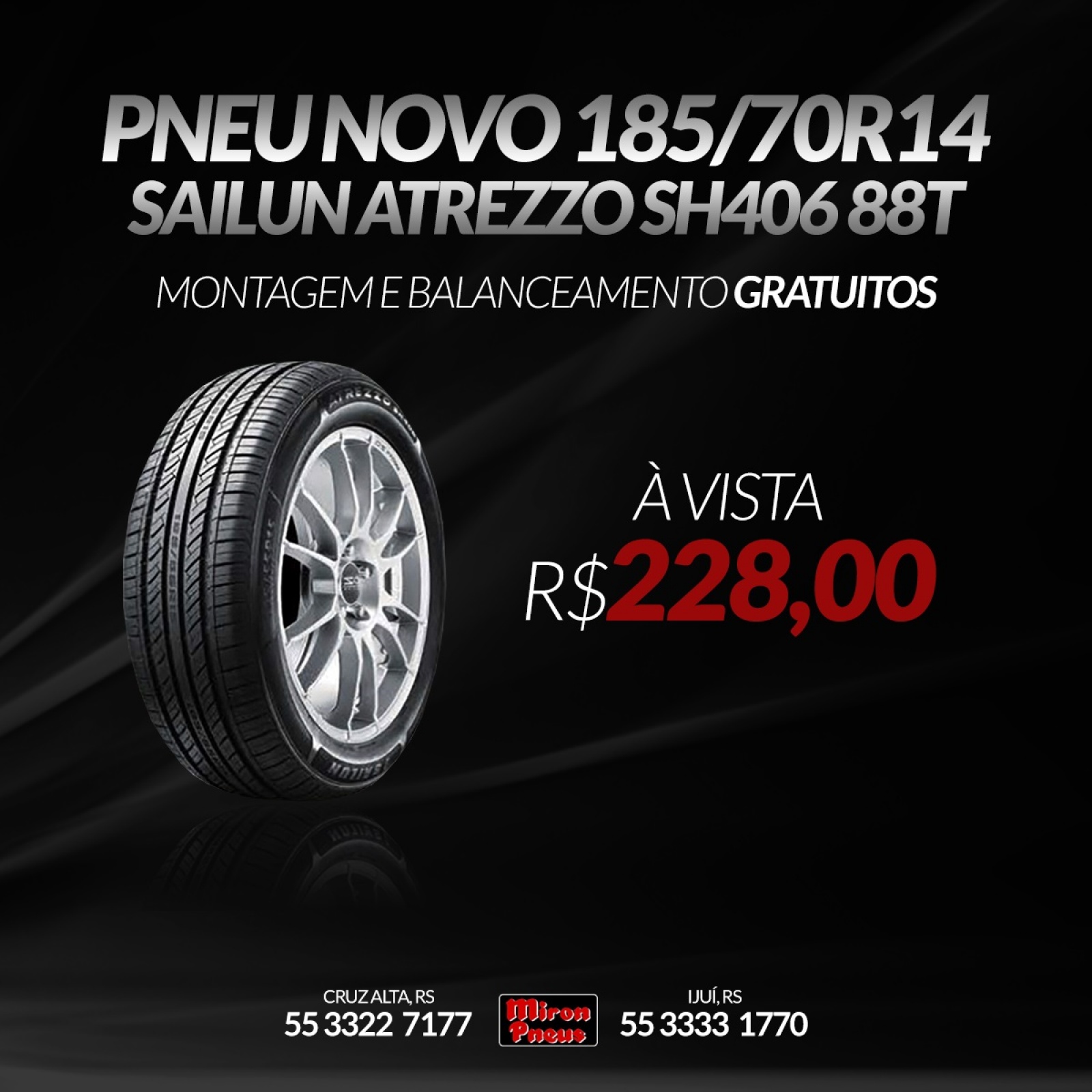 PNEU NOVO 185/70 R14 Sailun Atrezzo SH406 88T