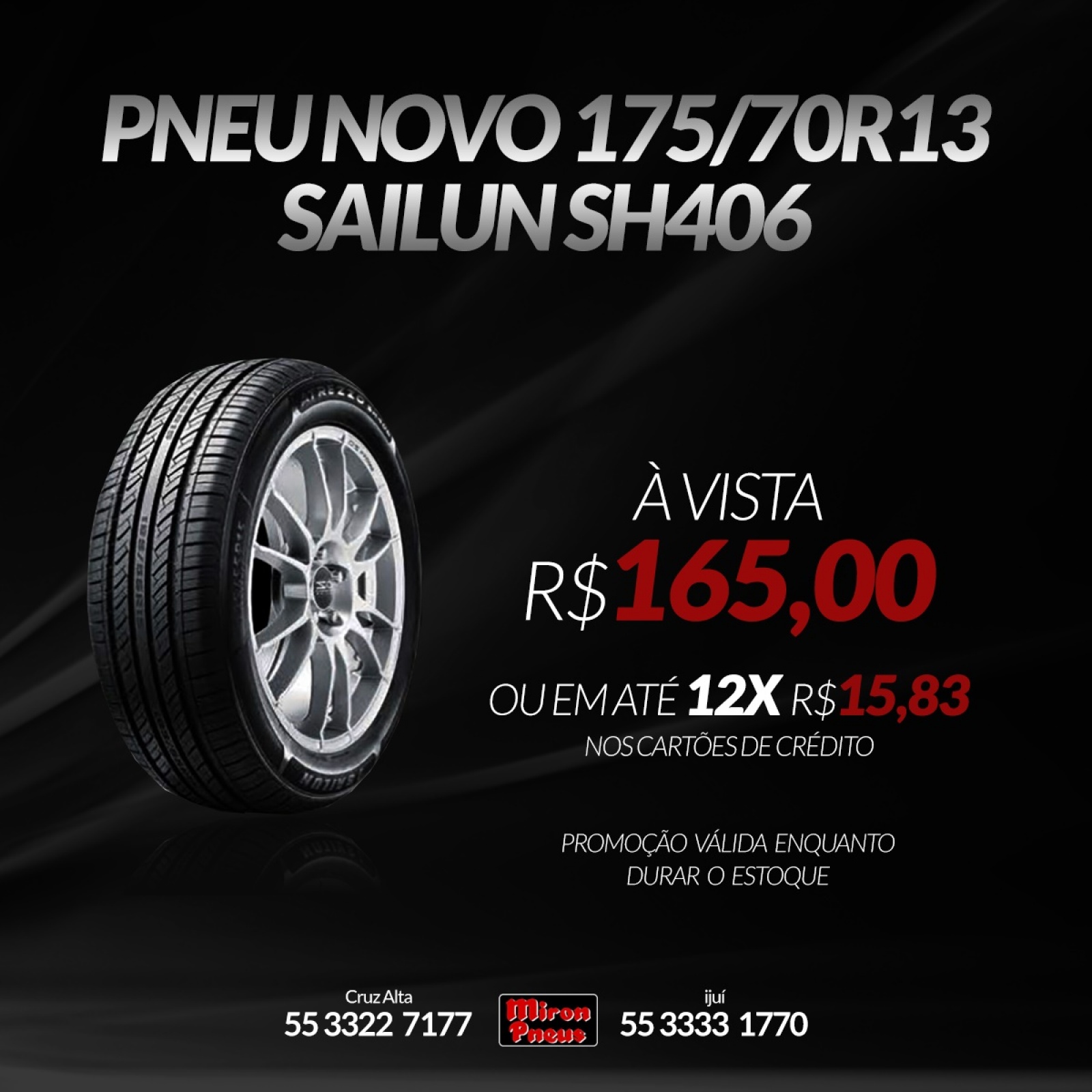 PNEU NOVO 175/70R13 SAILUN SH406 