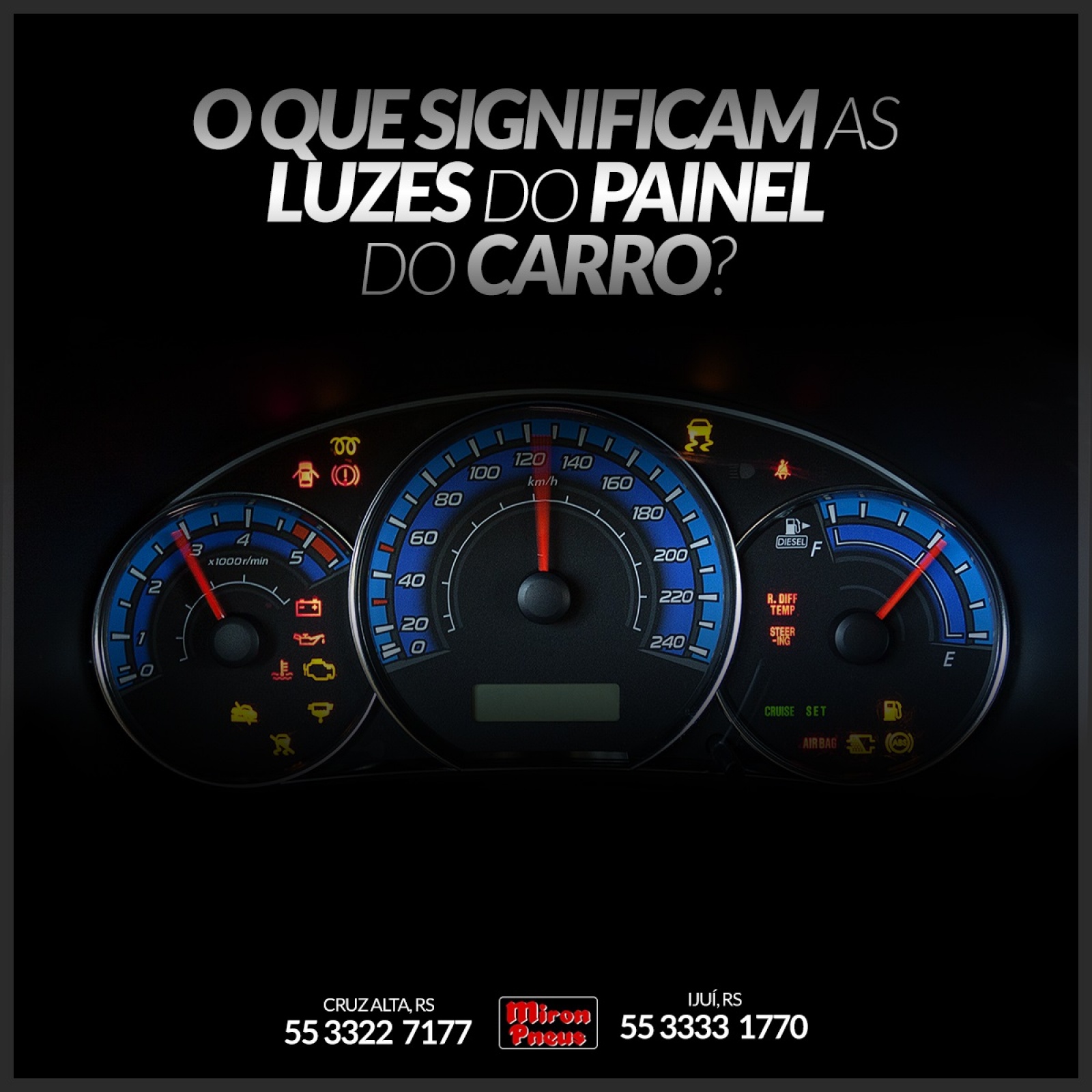 O que significam as luzes do painel do carro?