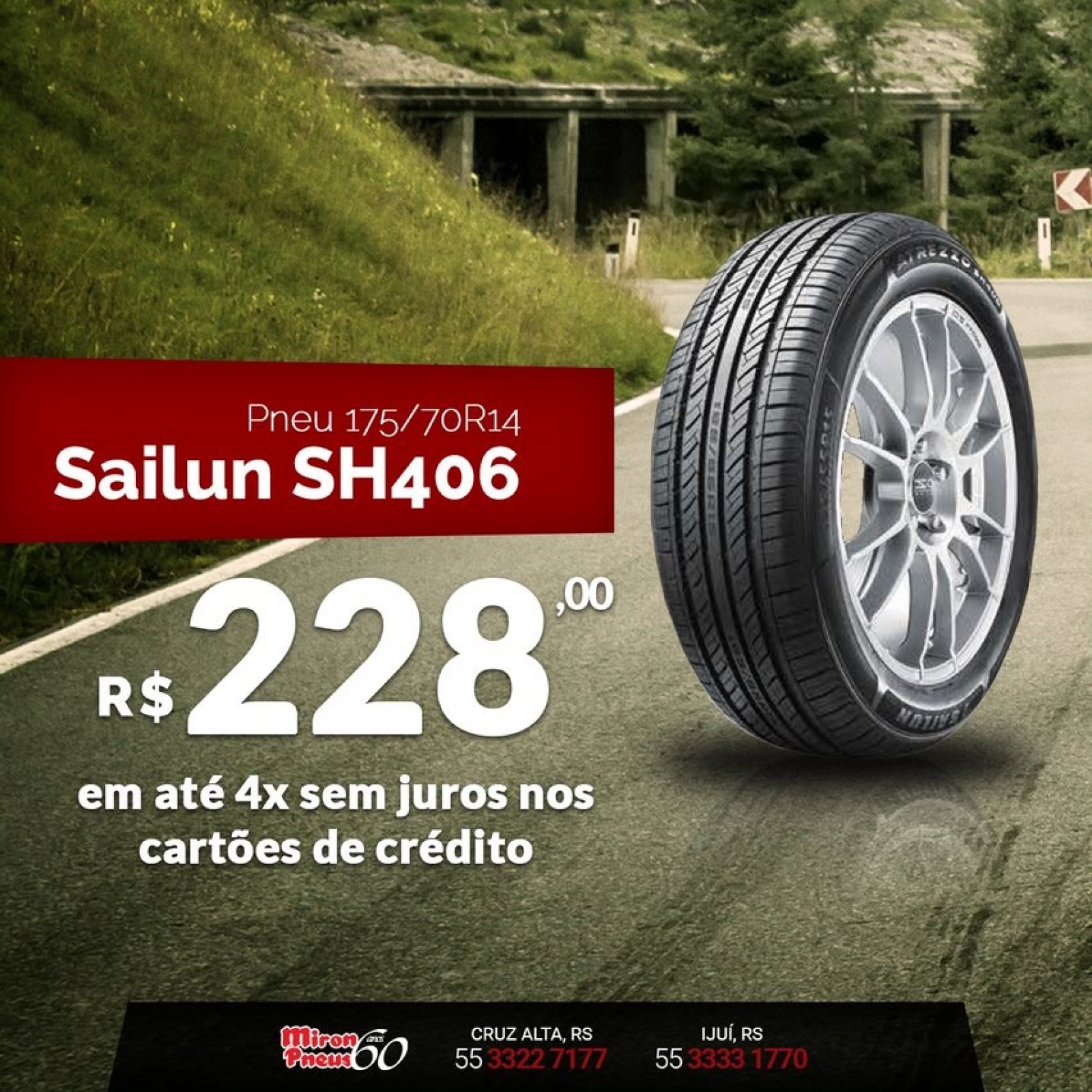 Pneu Novo 175/70 R14 Sailun SH406