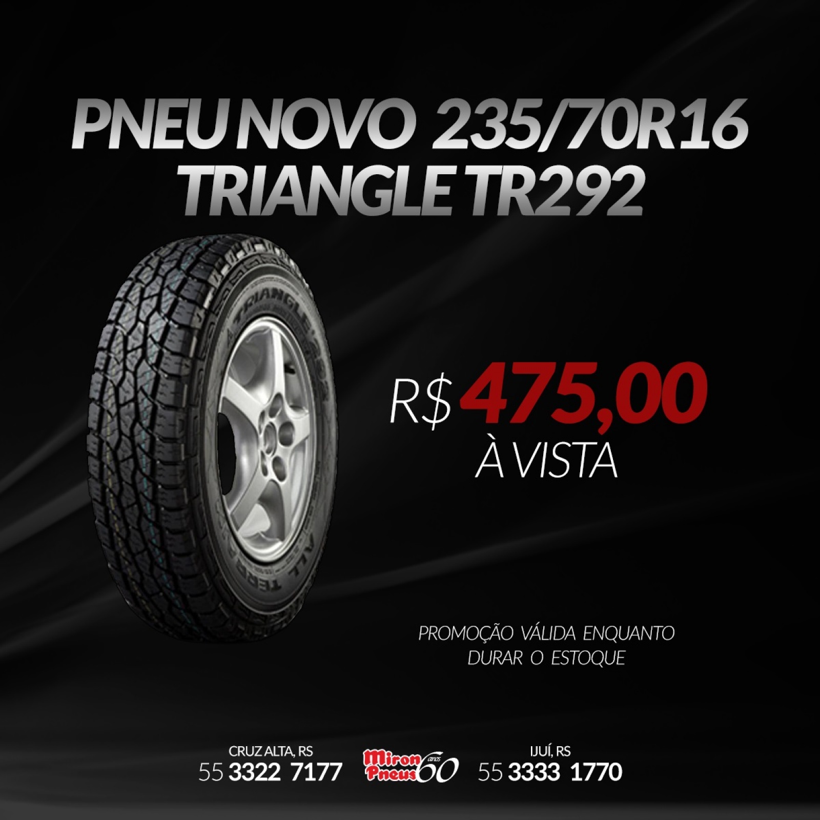 PNEU NOVO 235/70 R16 Triangle tr292