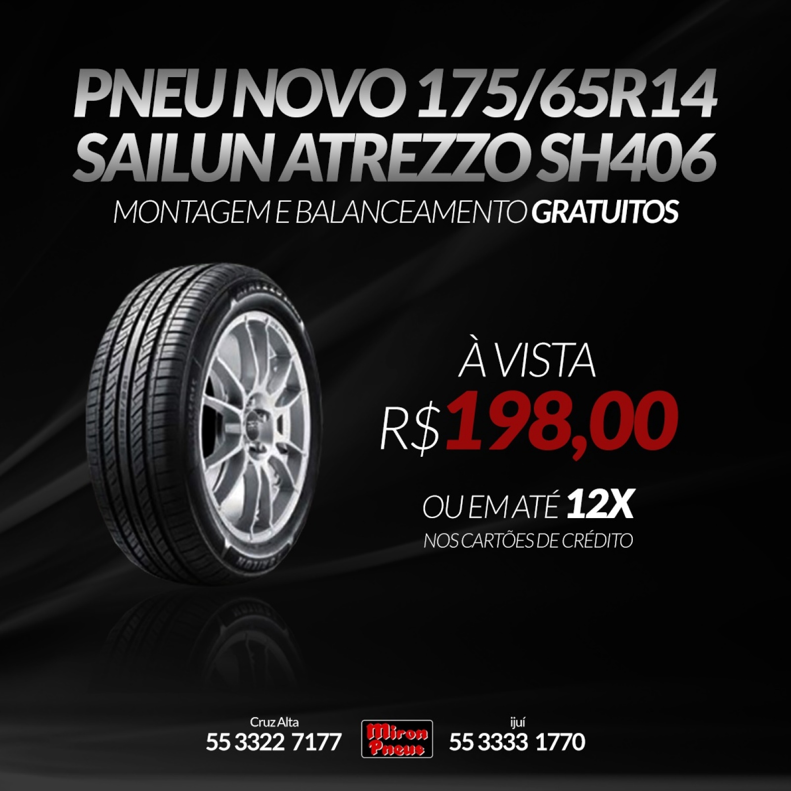 Pneu Novo 175/65 R14 Sailun Atrezzo SH406