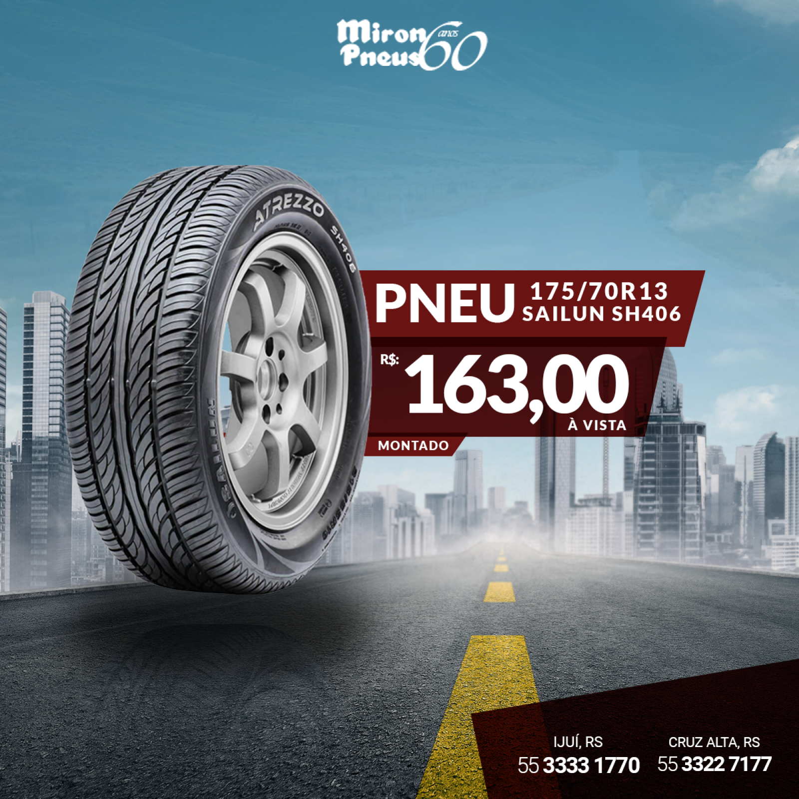 PNEU NOVO 175/70 R143 Sailun SH406