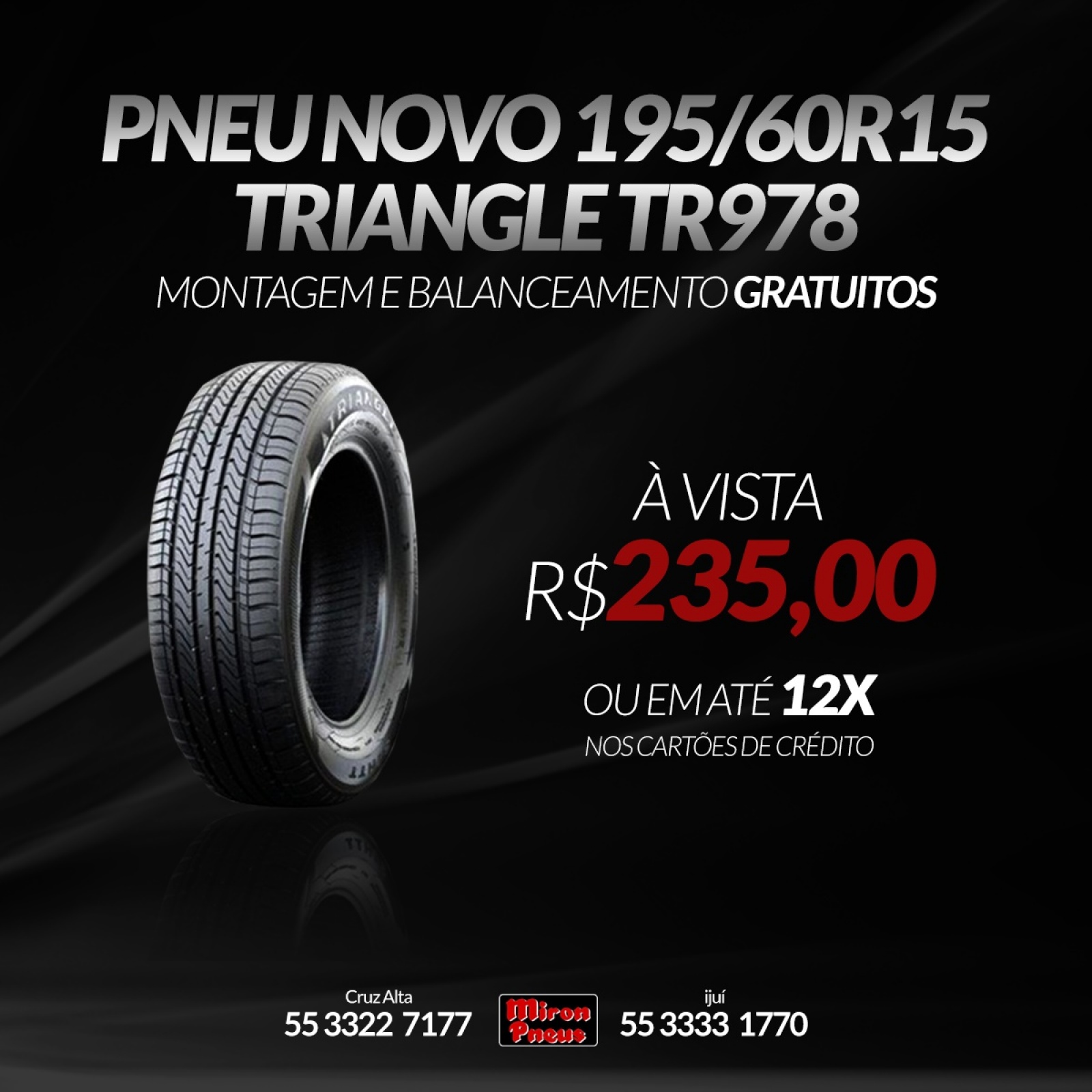 PNEU NOVO 195/60R15 TRIANGLE TR978