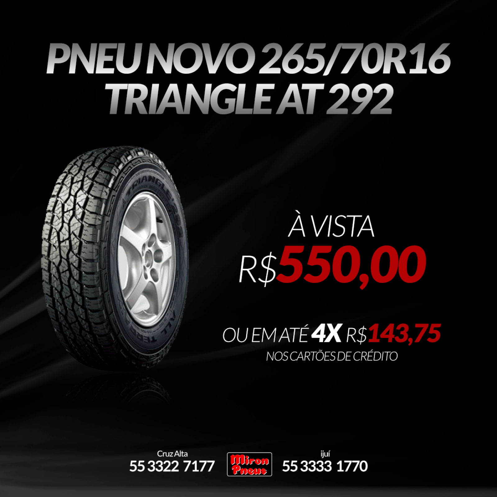 PNEU NOVO 265/70R16 TRIANGLE AT 292