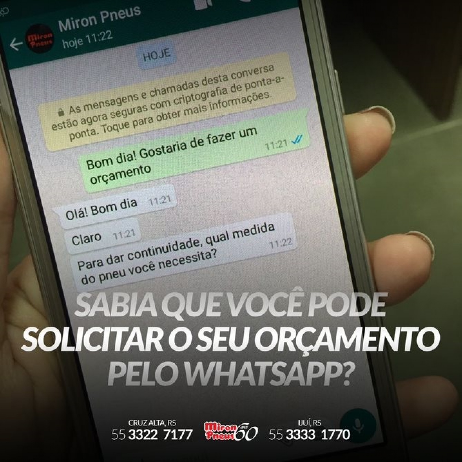 Solicite o seu orçamento pelo Whatsapp