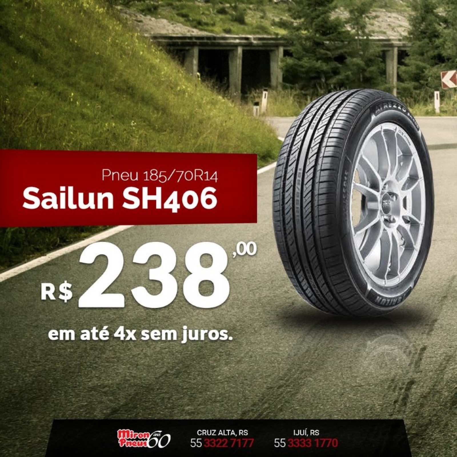 PNEU NOVO 185/70 R14 Sailun SH406