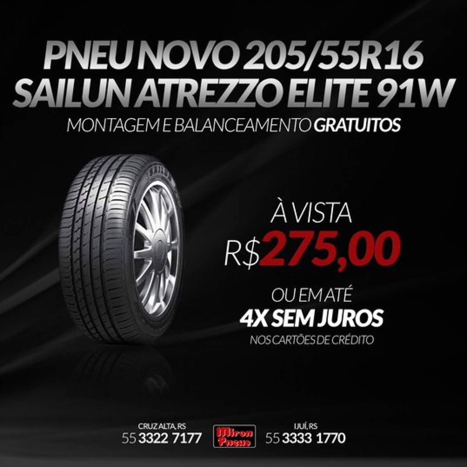 PNEU NOVO 205/55R16 Sailun Atrezzo Elite 91W