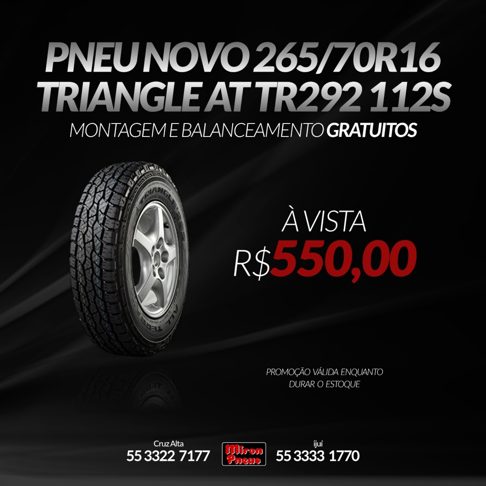 PNEU NOVO 265/70R16 TRIANGLE AT TR292 112S